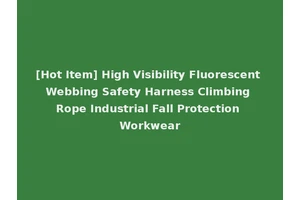 [Hot Item] High Visibility Fluorescent Webbing Safety Harness Climbing Rope Industrial Fall Protection Workwear