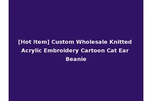[Hot Item] Custom Wholesale Knitted Acrylic Embroidery Cartoon Cat Ear Beanie