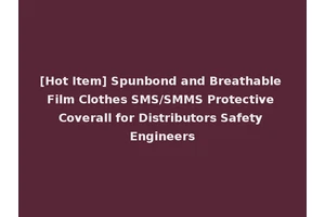 [Hot Item] Spunbond and Breathable Film Clothes SMS/SMMS Protective Coverall for Distributors Safety Engineers