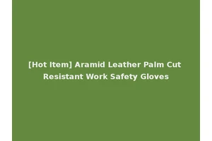 [Hot Item] Aramid Leather Palm Cut Resistant Work Safety Gloves