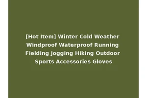 [Hot Item] Winter Cold Weather Windproof Waterproof Running Fielding Jogging Hiking Outdoor Sports Accessories Gloves