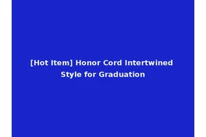 [Hot Item] Honor Cord Intertwined Style for Graduation