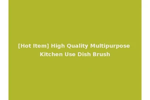 [Hot Item] High Quality Multipurpose Kitchen Use Dish Brush