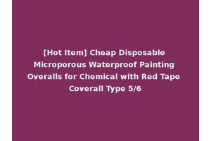 [Hot Item] Cheap Disposable Microporous Waterproof Painting Overalls for Chemical with Red Tape Coverall Type 5/6