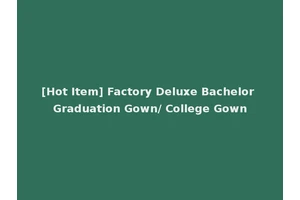 [Hot Item] Factory Deluxe Bachelor Graduation Gown/ College Gown