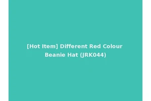 [Hot Item] Different Red Colour Beanie Hat (JRK044)