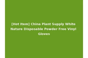 [Hot Item] China Plant Supply White Nature Disposable Powder Free Vinyl Gloves