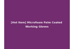 [Hot Item] Microfoam Palm Coated Working Gloves