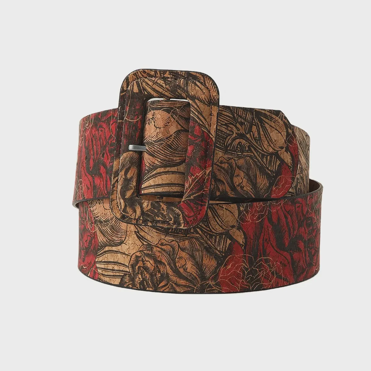Customized Production Ladies' Retro Vintage PU Belts Ultra Wide Waistband with Slimming Effect Porous Adjustable Alloy Buckle