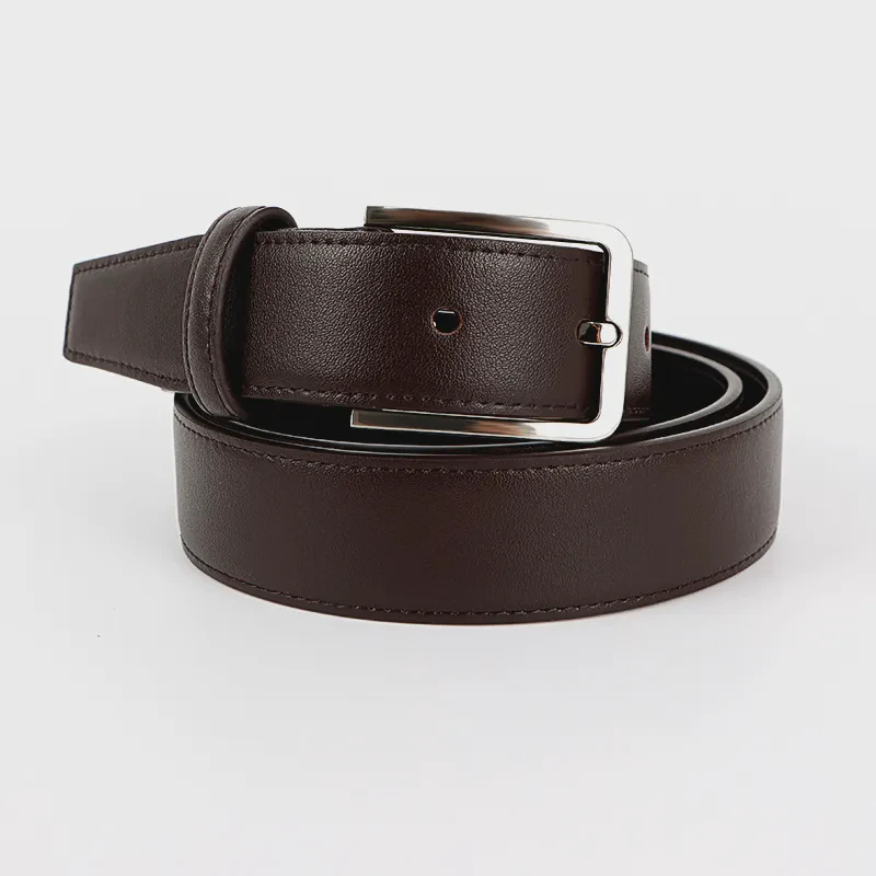 Classic Genuine Leather Belt with Stylish Alloy Buckle Men High Quality Cowhide Belt