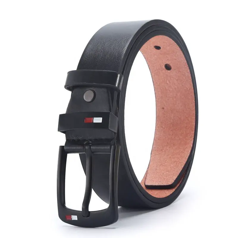 Luxury Brand Men's Slide Buckle Belt Synthetic Leather Belt for Men Pu Leather Belts Men