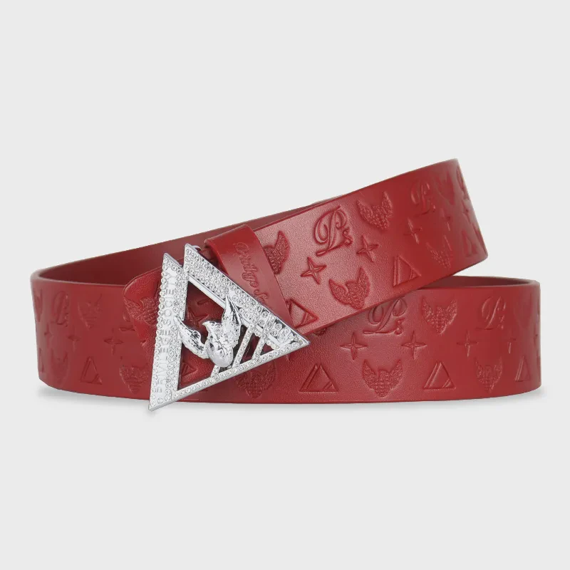 High Quality Genuine Leather Belt Emboss Men's Leather Belt Real Leather Pin Buckle Belt