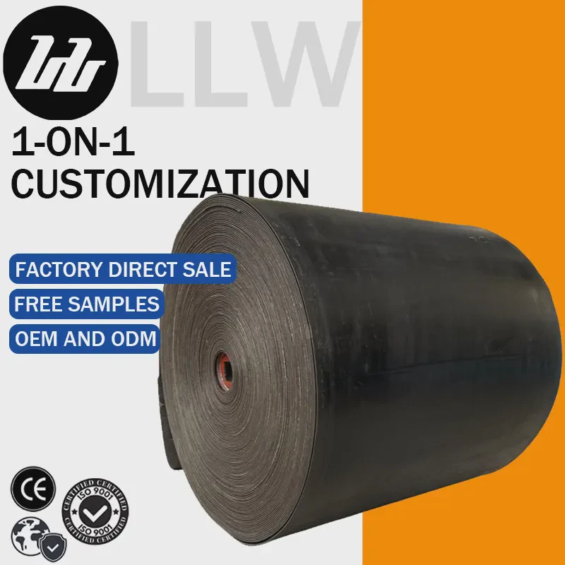 Abrasion Resistant Patterned Rubber Belt for Mobile Crusher
