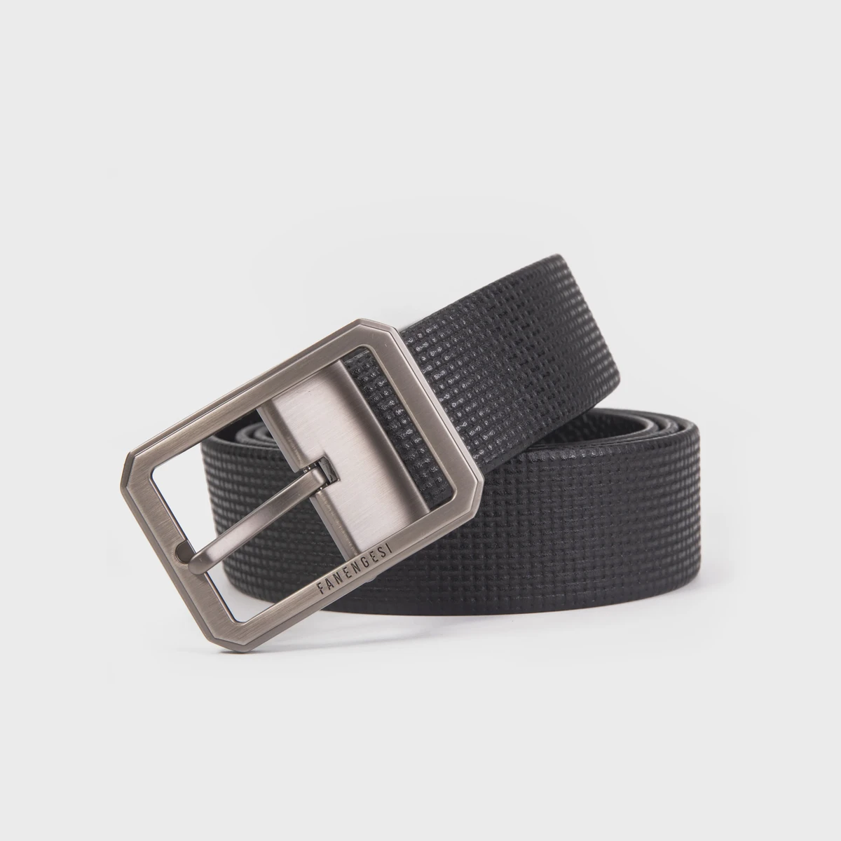 Factory New CowHide Leather Belt with Silver Adjustable Pin Buckle Laser Brand Logo Fashion Design by Manufacturers Belt for Men