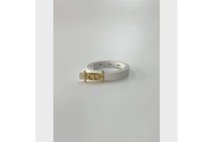 Thin Metal Belt with Elegant Gold Buckle