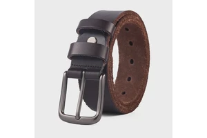 Custom Brand Casual Cow Hide Top Grain Leather Men's Belt High-grade Fashion Alloy Pin Buckle