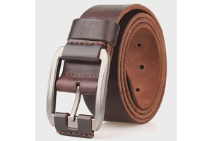 High Quality Zinc Alloy Pin Buckle Full Grain Vintage Genuine Leather Belt for Men