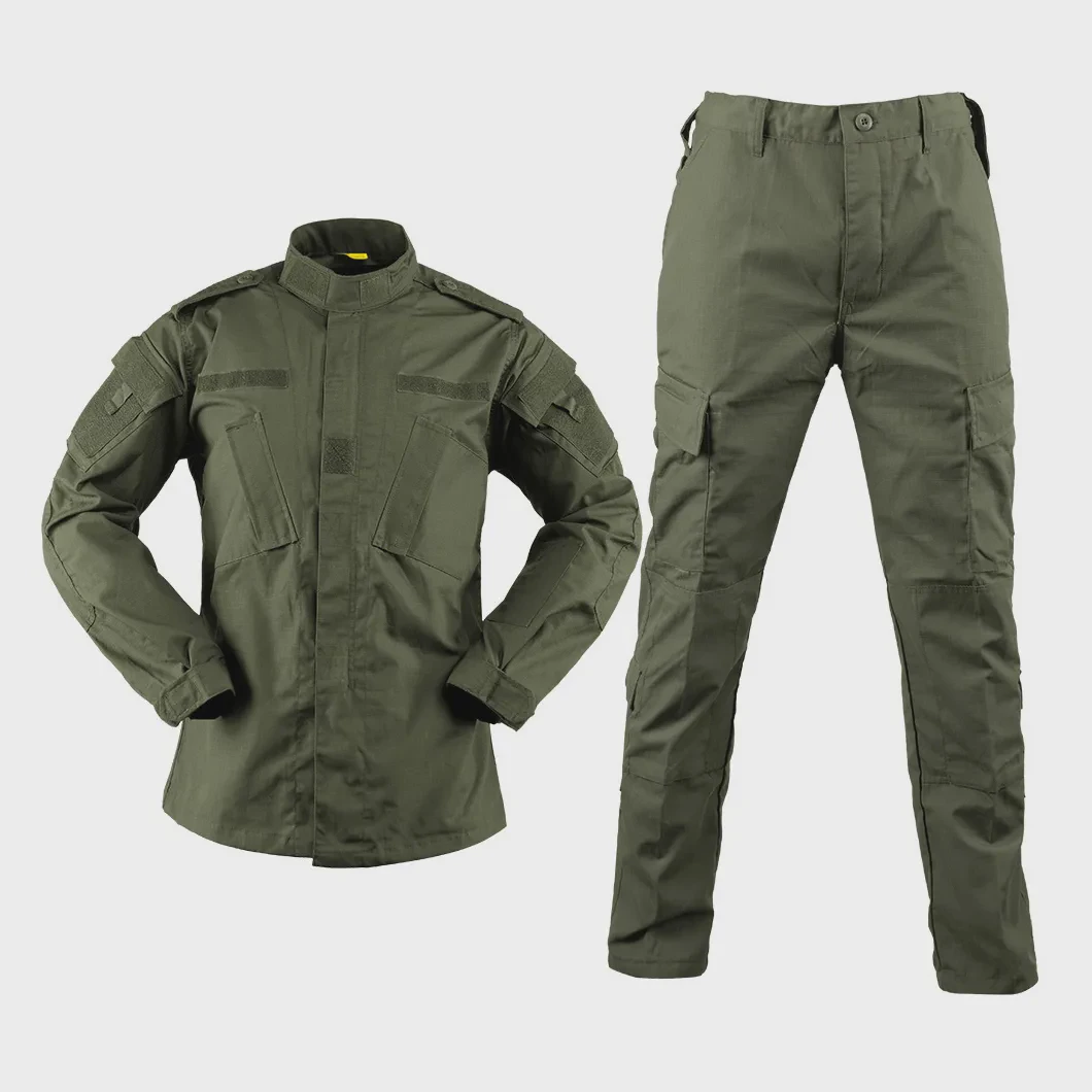 Men Outdoor ACU Tactical Camouflage Uniforms Sets Outfits Rib-stop Security Duty Guard Working Uniform Suit for Hunting Shooting