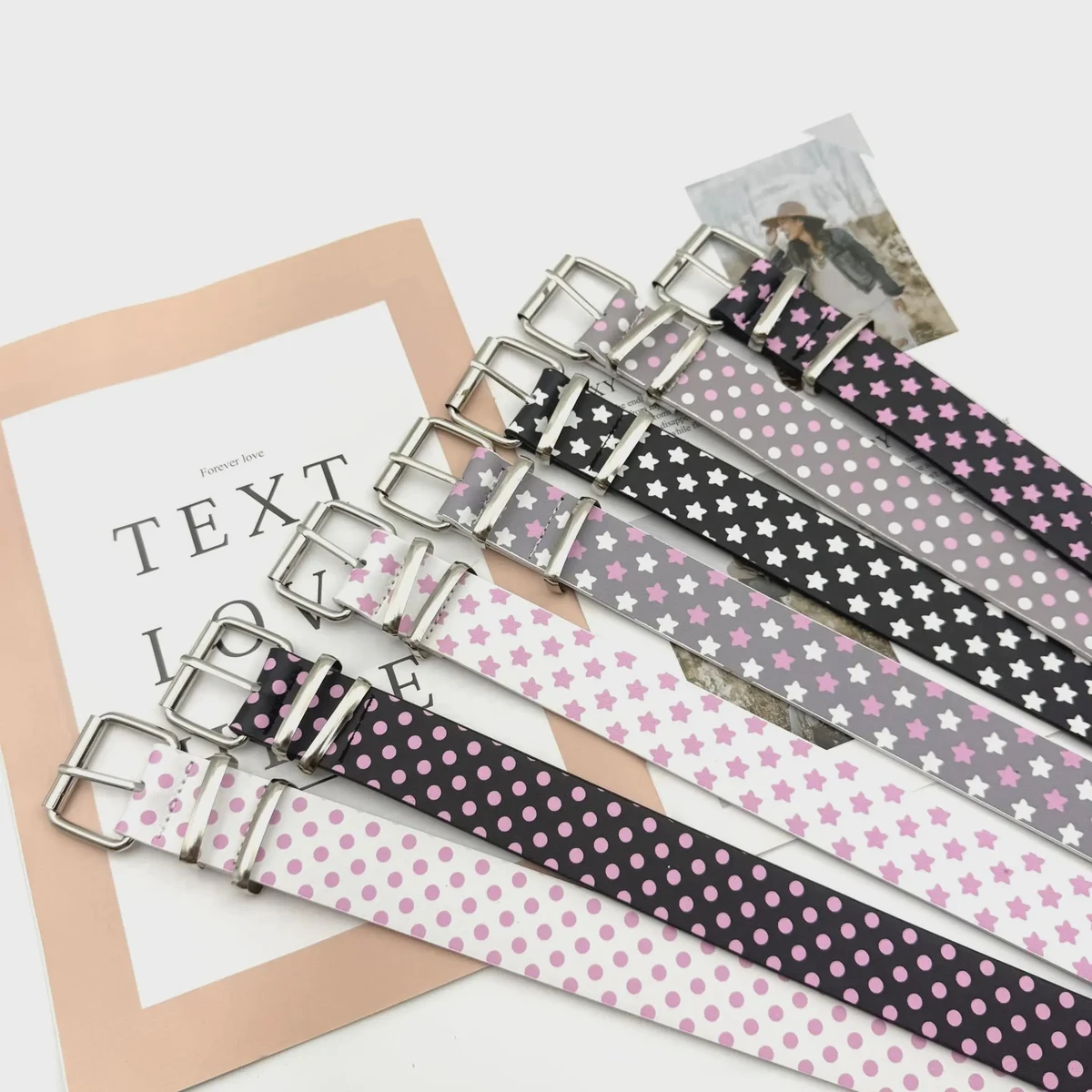 Fashion Vintage Custom Wholesale Belt Buckle logo Metal Women's Casual Punk Rock Dot Pu Leather Plastic Belts Manufacturing