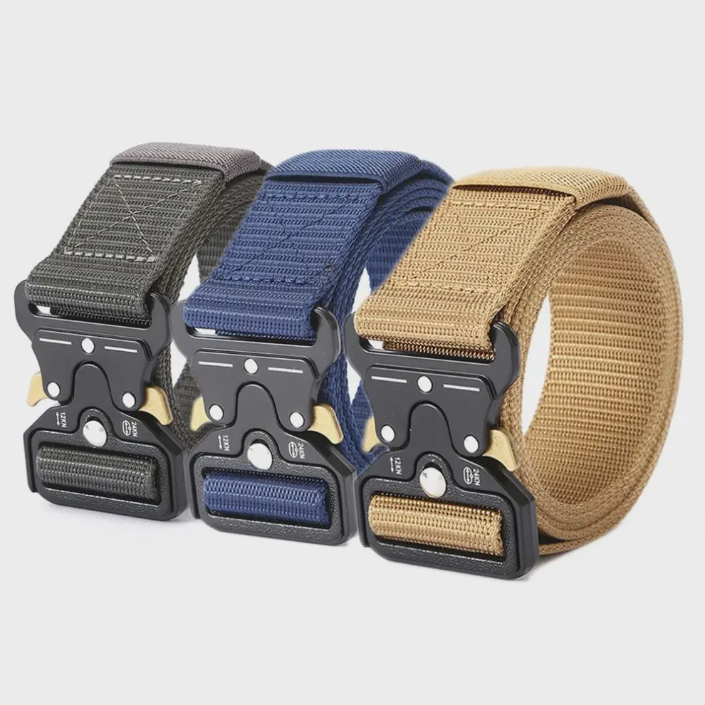 Factory Custom Work Belt Adjustable Thickening Quick Release Metal Buckle Tool Waist Belt Outdoor Men's Tactical Belt