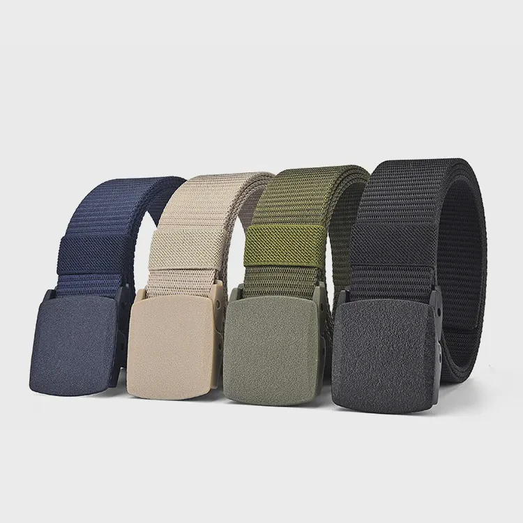 2022 Nylon Belt With Plastic Buckle 3.8cm Canvas Custom Men Fabric Belt