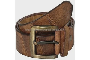 High Quality Top Layer Cowhide 100% Genuine Leather Black or Brown Men's Fashion Casual Belt for Jeans with Adjustable Buckle