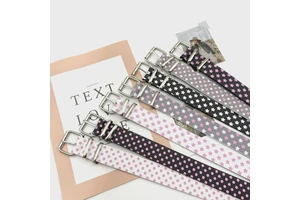 Fashion Vintage Custom Wholesale Belt Buckle logo Metal Women's Casual Punk Rock Dot Pu Leather Plastic Belts Manufacturing