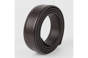 Korea AT-30-130-Classic Black/Brown Cowhide Leather Belt Strap 30mm X130cm 3.4-3.6mm Thickness OEM Available for Auto Ratchet
