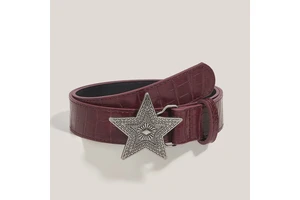 American Retro Five-pointed Star Decorative Belt for Women Individual Leather Belt Subculture Belt for Pants