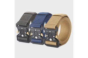 Factory Custom Work Belt Adjustable Thickening Quick Release Metal Buckle Tool Waist Belt Outdoor Men's Tactical Belt