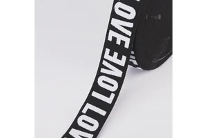 Custom Printed Jacquard Elastic Band Garment Accessories Nylon Stretchy Belt Letter Logo Pattern Woven Belt High Elasticity
