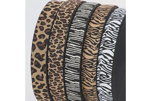 4cm Leopard Zebra Print Nylon Elastic Band Popular Cross-Border In-Stock Garment Accessory for Skirts Pants Waistbands