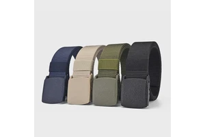2022 Nylon Belt With Plastic Buckle 3.8cm Canvas Custom Men Fabric Belt